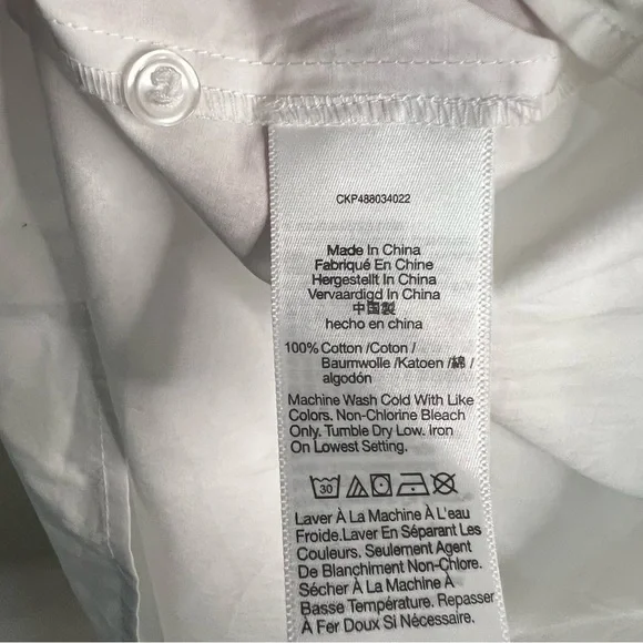 NWT Madewell Button-Front Mini Shirtdress in Poplin Women's Regular XXS Resort - Picture 10 of 11